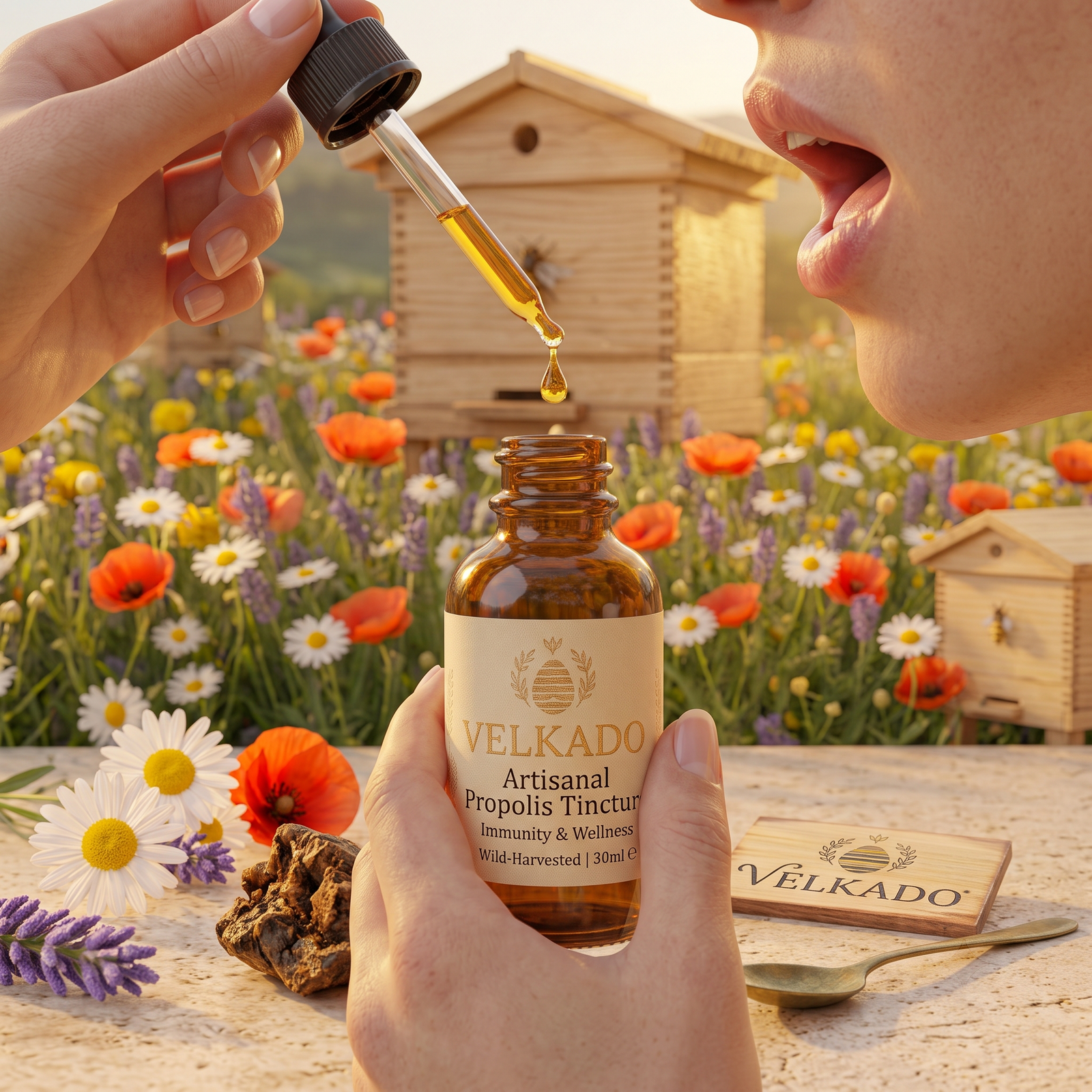Velkado Artisanal Propolis Tincture – Pure Wild-Harvested Immunity and Wellness Drops - Image 4