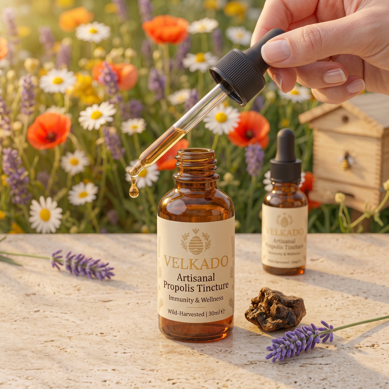 Velkado Artisanal Propolis Tincture – Pure Wild-Harvested Immunity and Wellness Drops - Image 2